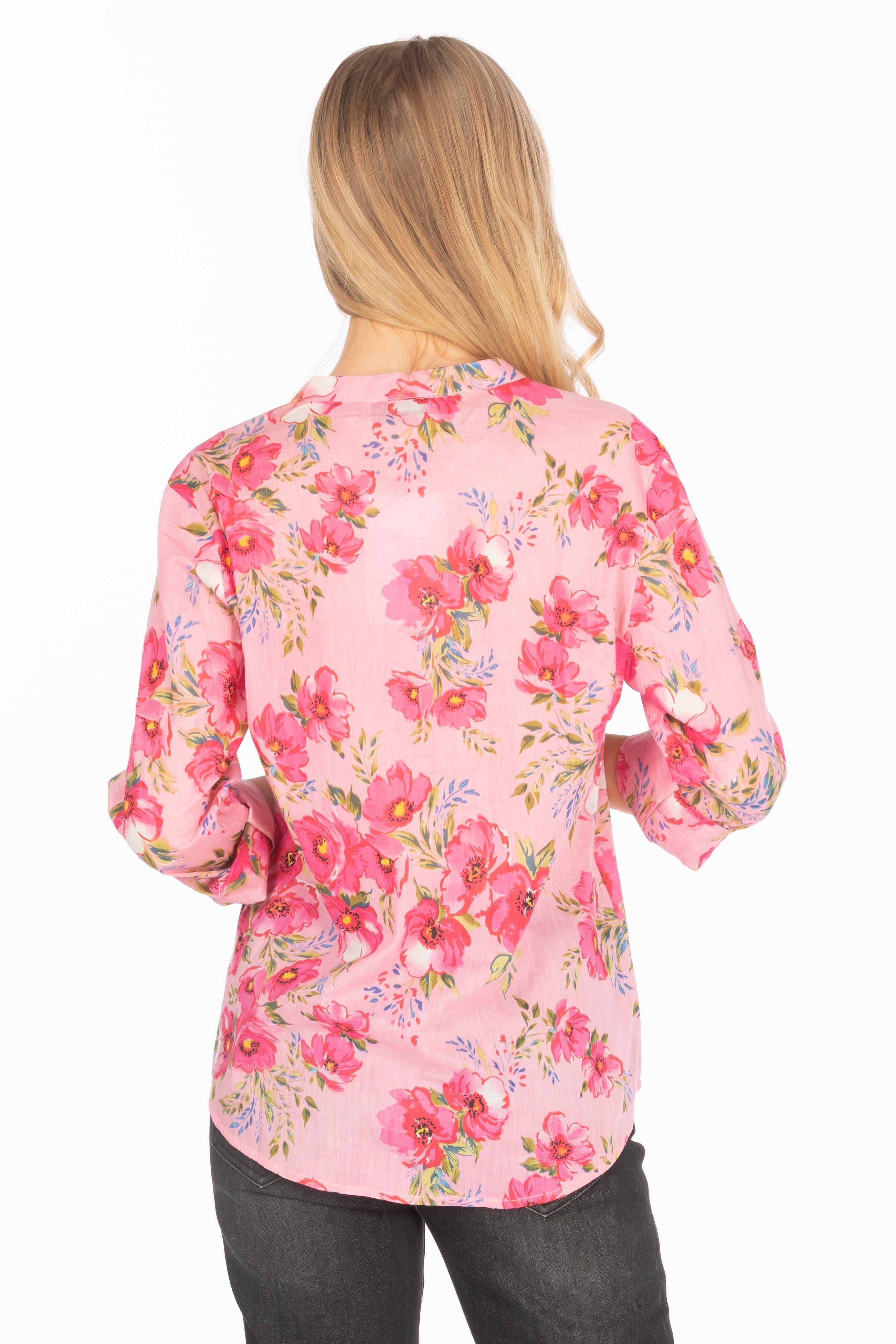 Floral Printed Tunic with Paisley Embroidery