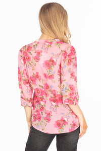 Floral Printed Tunic with Paisley Embroidery