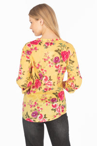 Floral Printed Tunic with Paisley Embroidery