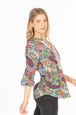 Load image into Gallery viewer, Paisley Printed Tunic with Embroidery
