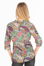 Load image into Gallery viewer, Paisley Printed Tunic with Embroidery
