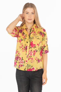 Floral Print Button-Down Shirt