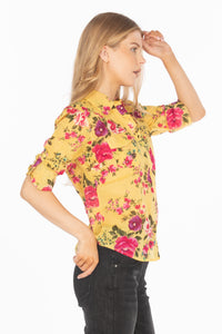 Floral Print Button-Down Shirt