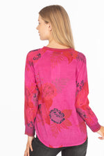 Load image into Gallery viewer, Vintage Floral Printed V-neck Tunic
