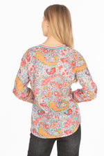 Load image into Gallery viewer, Floral Paisley V-neck Tunic
