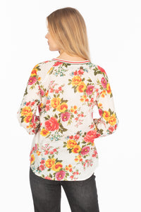 Floral Printed V-neck Tunic