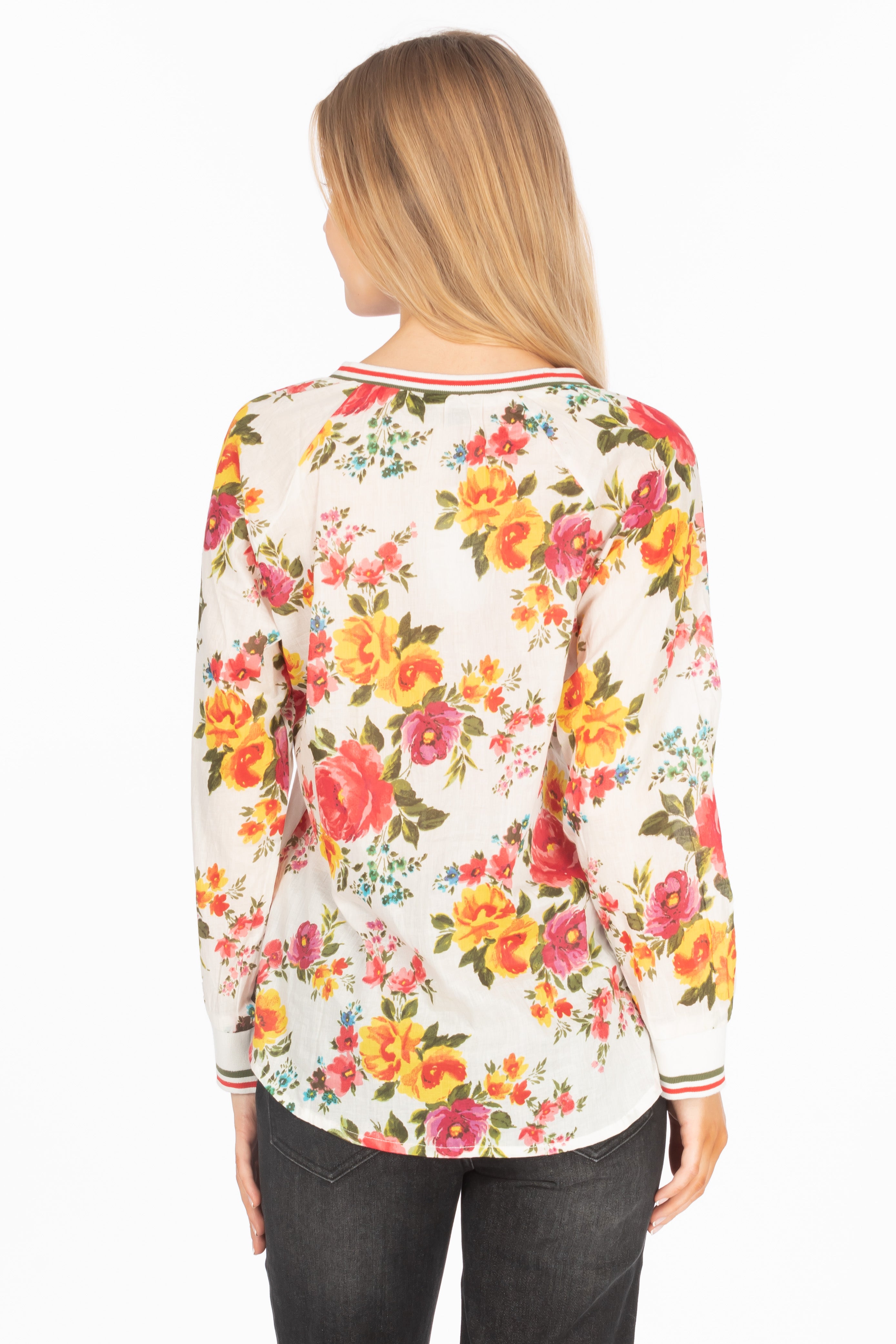 Floral Printed V-neck Tunic