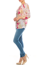 Load image into Gallery viewer, Floral Peasant Top with Embroidery
