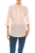 Load image into Gallery viewer, Striped Half Button Down Tunic
