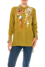 Load image into Gallery viewer, Button-down Boho Top with Embroidery
