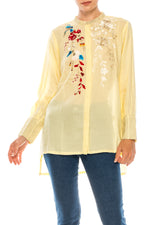 Load image into Gallery viewer, Button-down Boho Top with Embroidery
