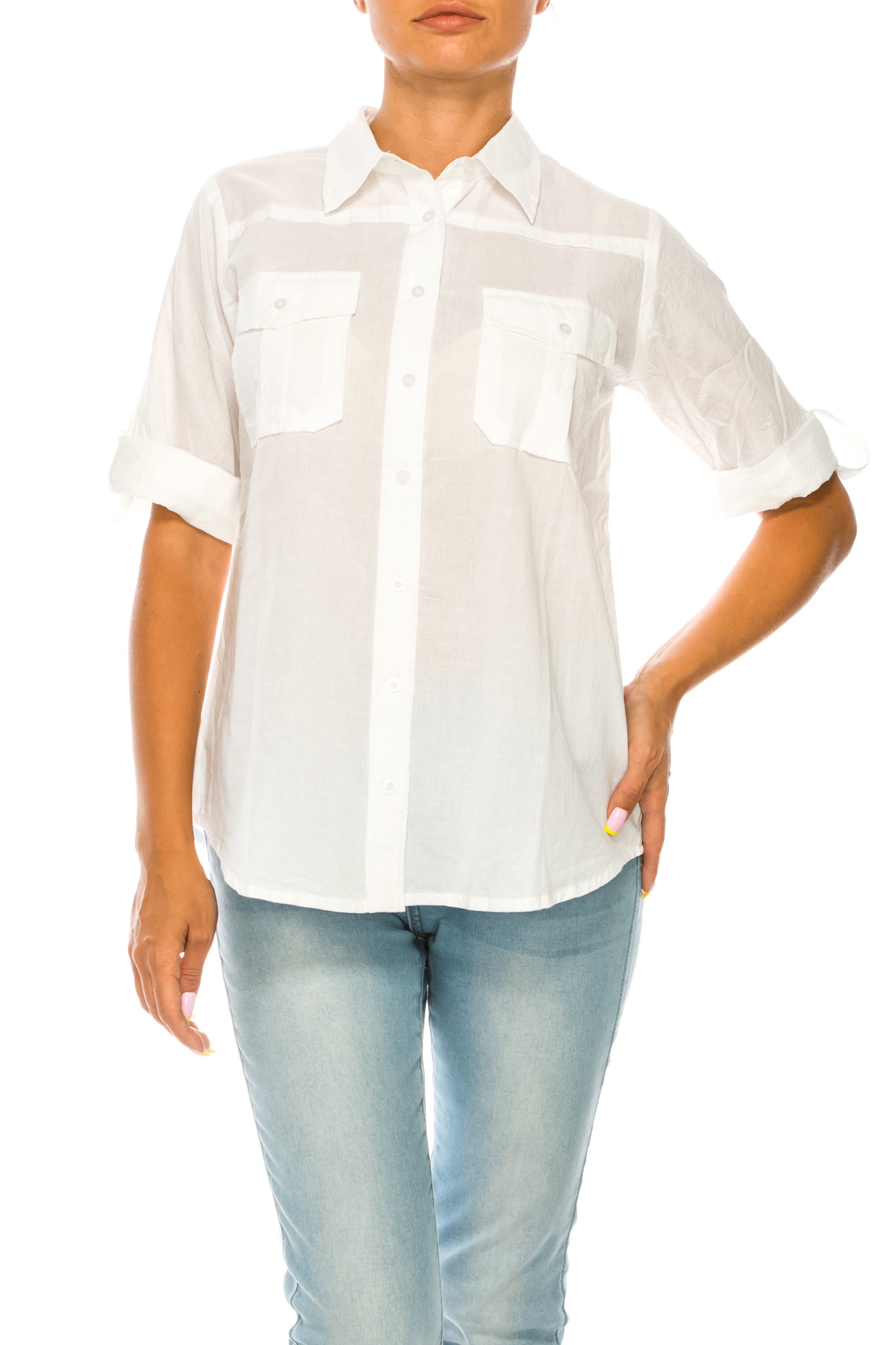 White Button-Down Shirt