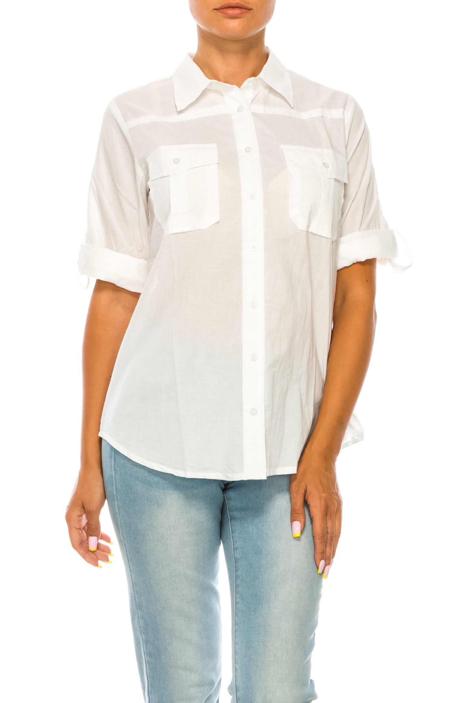 White Button-Down Shirt