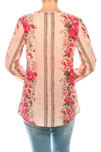 Vintage Boho Blouse with Embroidery and Drawstrings