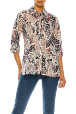 Load image into Gallery viewer, Paisley Print Button-Down Shirt
