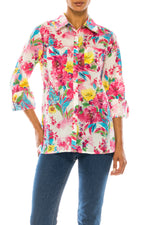 Load image into Gallery viewer, Floral Print Button-Down Shirt
