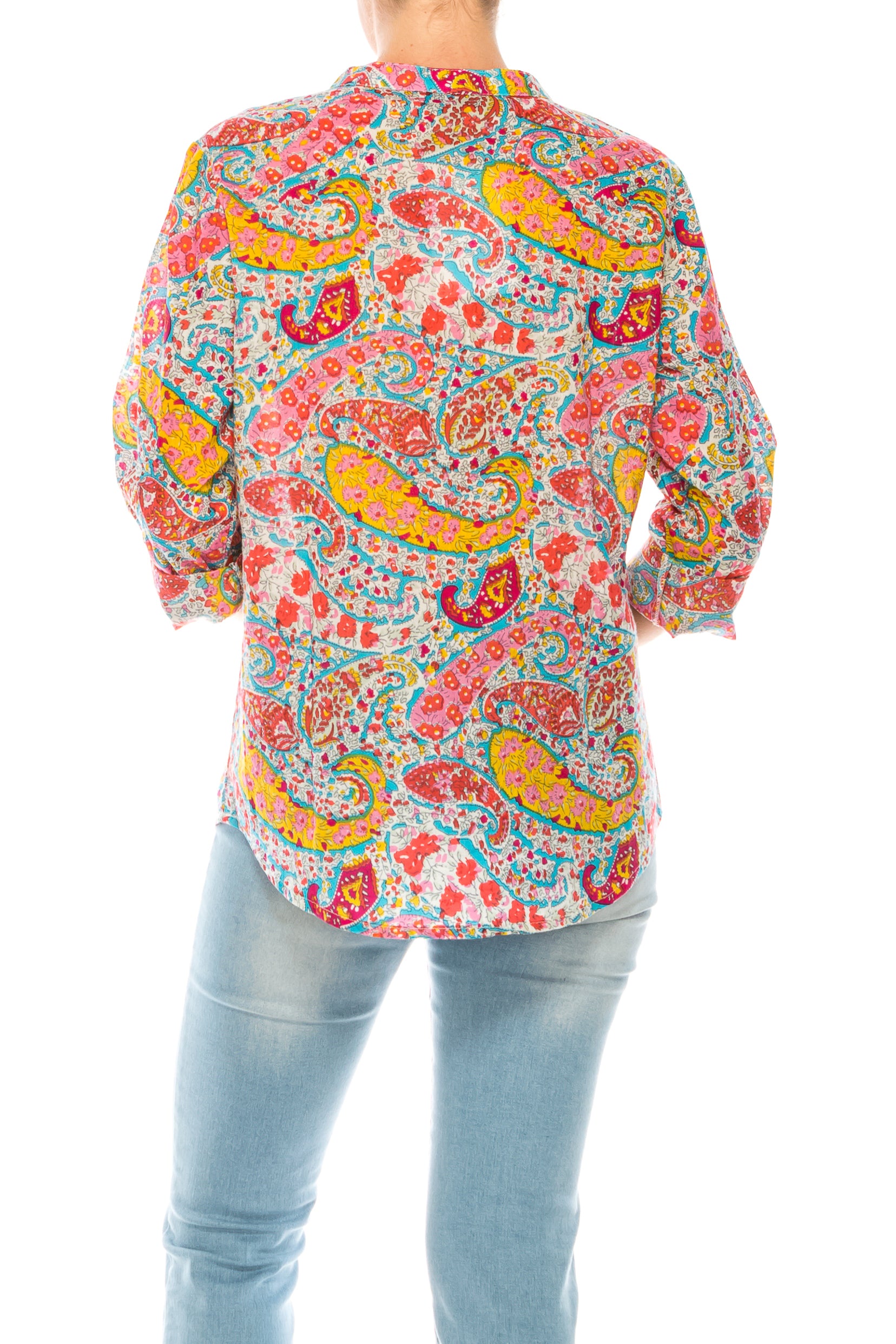 Paisley Printed Tunic with Embroidery