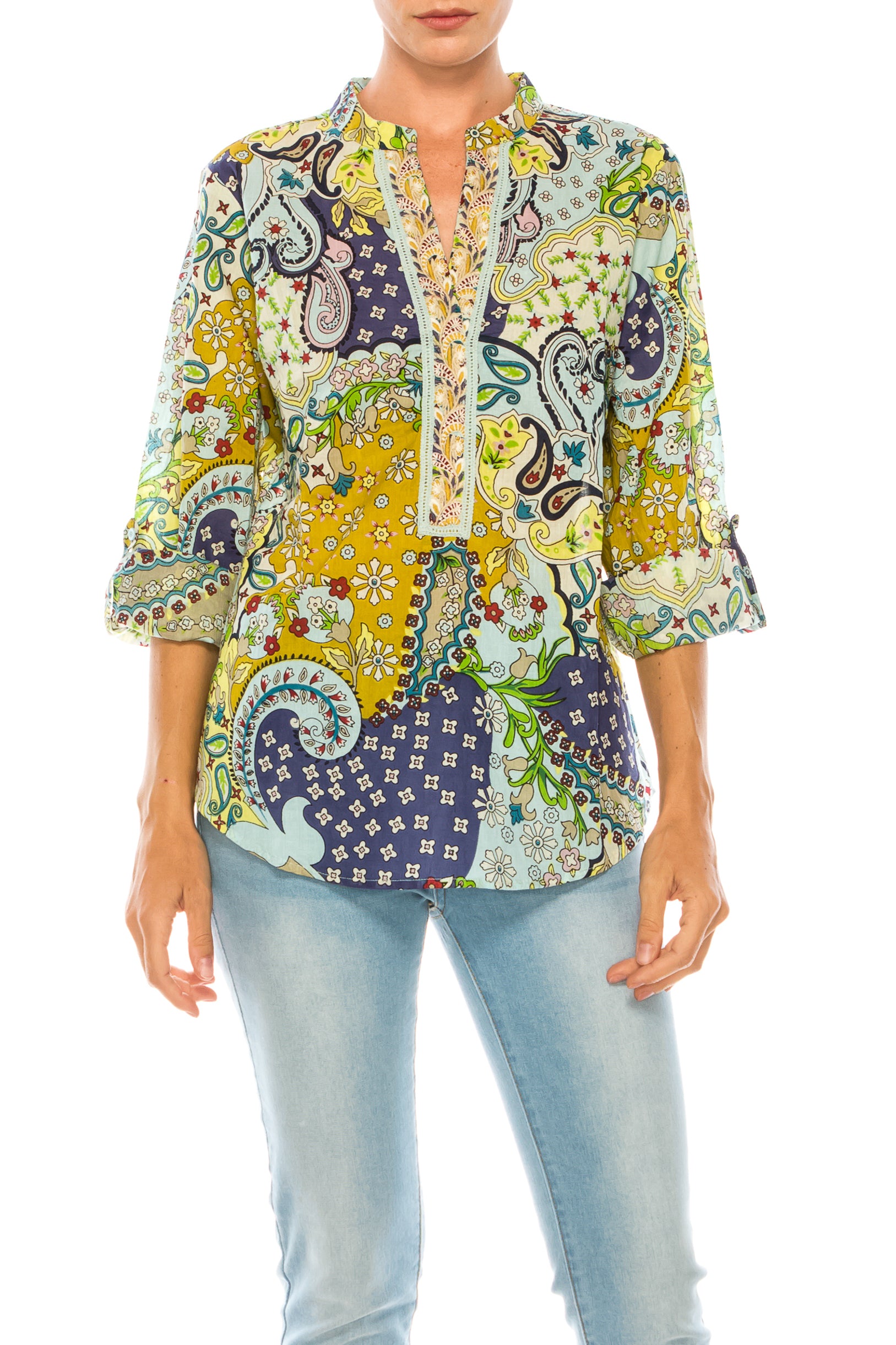 Paisley Patchwork Tunic with Embroidery