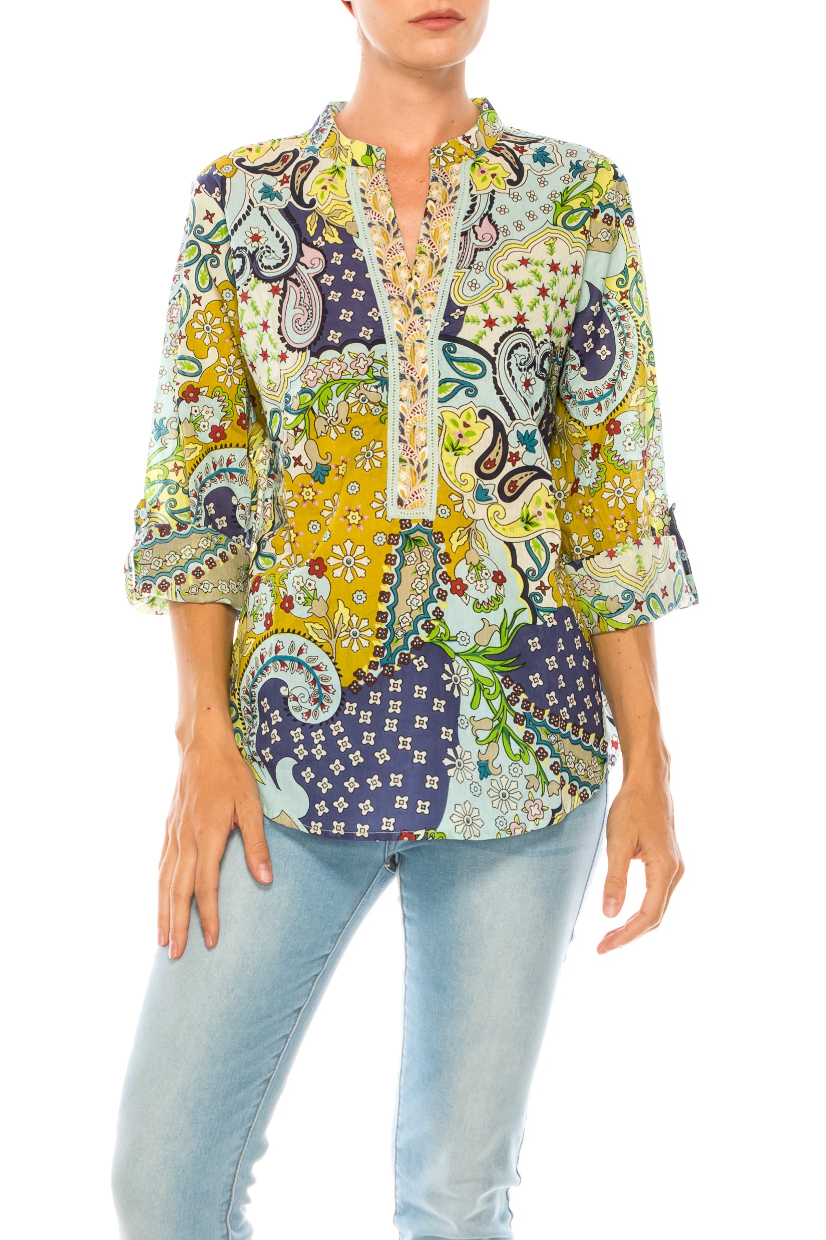 Paisley Patchwork Tunic with Embroidery