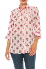 Load image into Gallery viewer, Floral Printed Shirt with Embroidery
