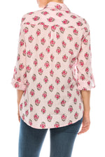 Load image into Gallery viewer, Floral Printed Shirt with Embroidery
