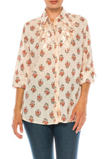 Load image into Gallery viewer, Floral Printed Shirt with Embroidery
