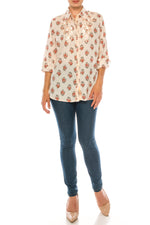 Load image into Gallery viewer, Floral Printed Shirt with Embroidery
