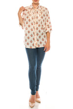 Load image into Gallery viewer, Floral Printed Shirt with Embroidery
