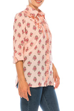 Load image into Gallery viewer, Floral Printed Shirt with Embroidery
