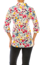 Load image into Gallery viewer, Ivory Floral Printed Button-Down Shirt
