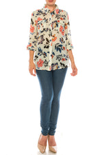 Load image into Gallery viewer, Floral Printed Button-Down Shirt with Vintage Wash
