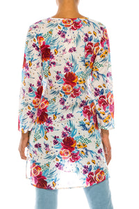 Boho Tunic with Floral Embroidery