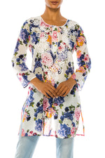 Load image into Gallery viewer, Boho Tunic with Floral Embroidery
