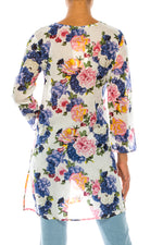 Load image into Gallery viewer, Boho Tunic with Floral Embroidery
