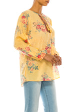 Load image into Gallery viewer, Vintage Boho Blouse with Embroidery and Drawstrings
