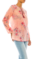 Load image into Gallery viewer, Vintage Boho Blouse with Embroidery and Drawstrings
