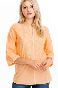 Tunic with Floral Embroidery